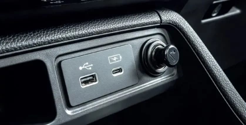 Front and Rear USB Chargers