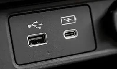 Front and Rear USB Ports and chargers